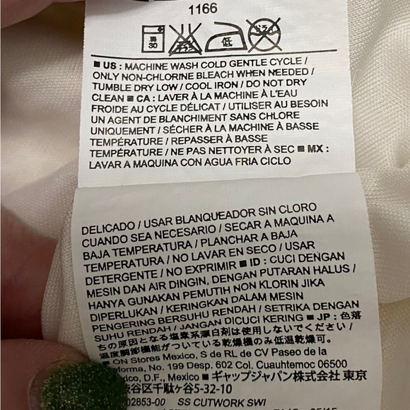 Old Navy Ivory 2-Layer Lace Mesh Keyhole Back Side Zip Dress Women's Medium NEW - Picture 14 of 14